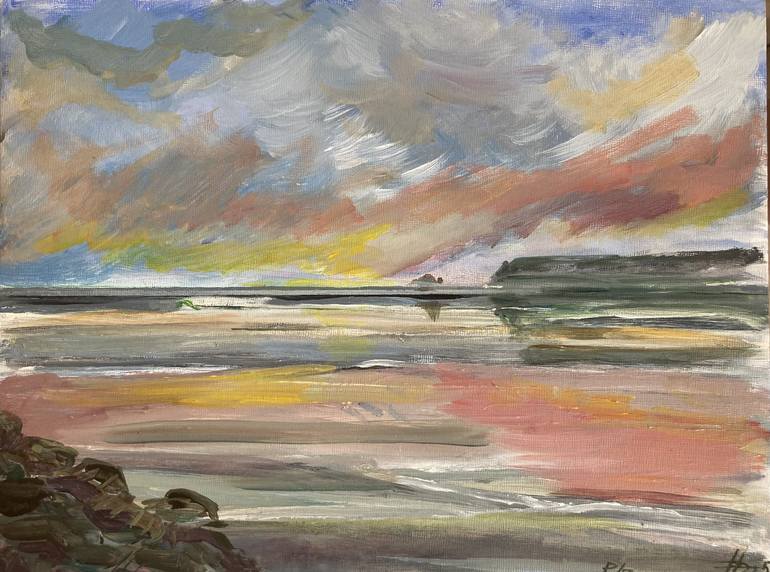 Print of Impressionism Beach Paintings by Olga Brereton