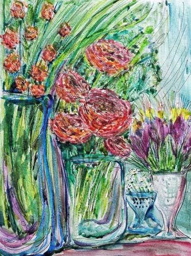 Original Impressionism Floral Paintings by Olga Brereton