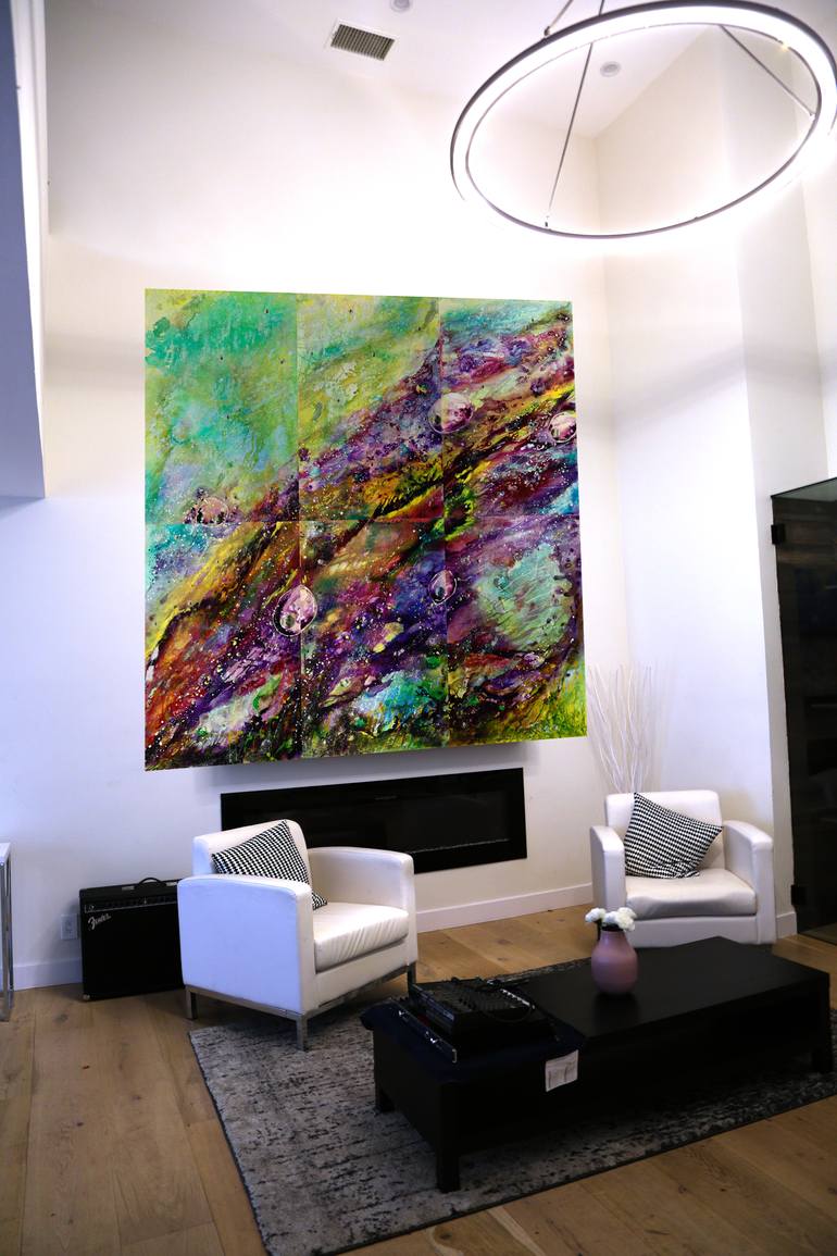 Original Abstract Expressionism Abstract Painting by Lana Sokoloff