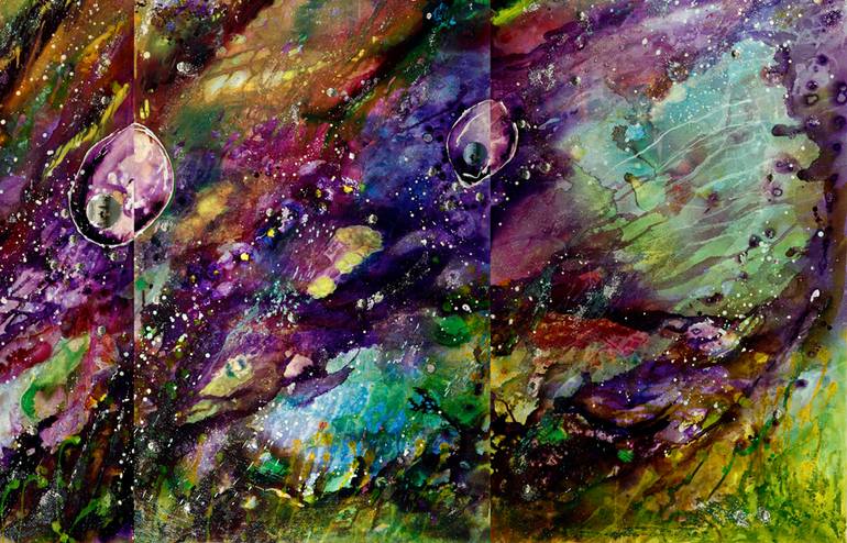 Original Abstract Expressionism Abstract Painting by Lana Sokoloff