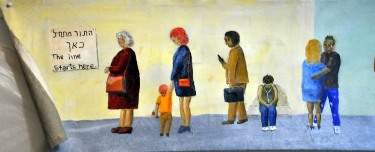 Original Figurative People Painting by Asher Topel