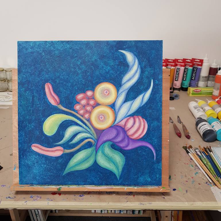 Original Contemporary Botanic Painting by Eka Orba
