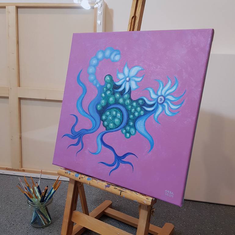 Original Abstract Botanic Painting by Eka Orba