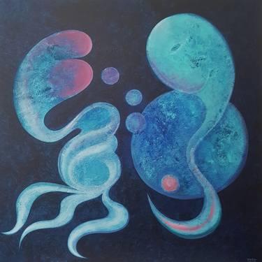 Original Abstract Botanic Painting by Eka Orba