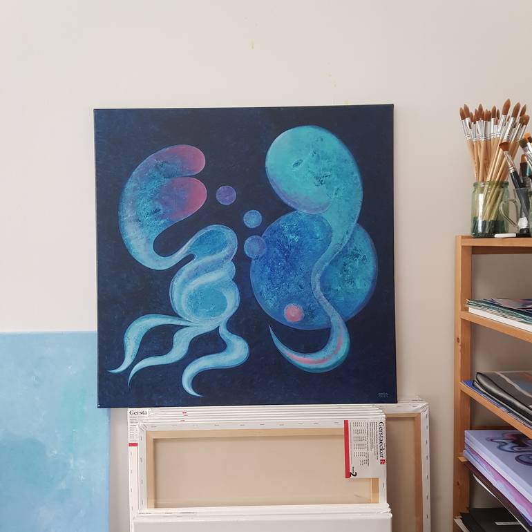 Original Abstract Botanic Painting by Eka Orba