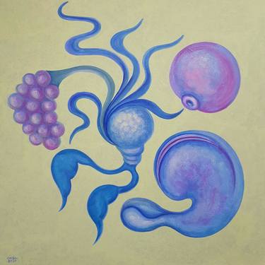 Original Abstract Botanic Painting by Eka Orba