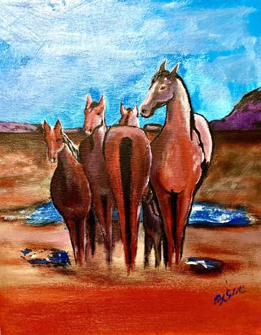 Original Expressionism Horse Paintings by Bethany Yates-Sclater