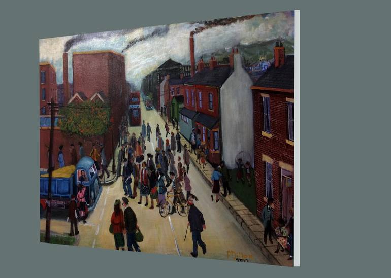 Original Figurative Cities Painting by Pedar Dillon