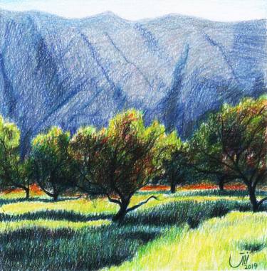 Print of Fine Art Landscape Drawings by Sedigheh Zoghi