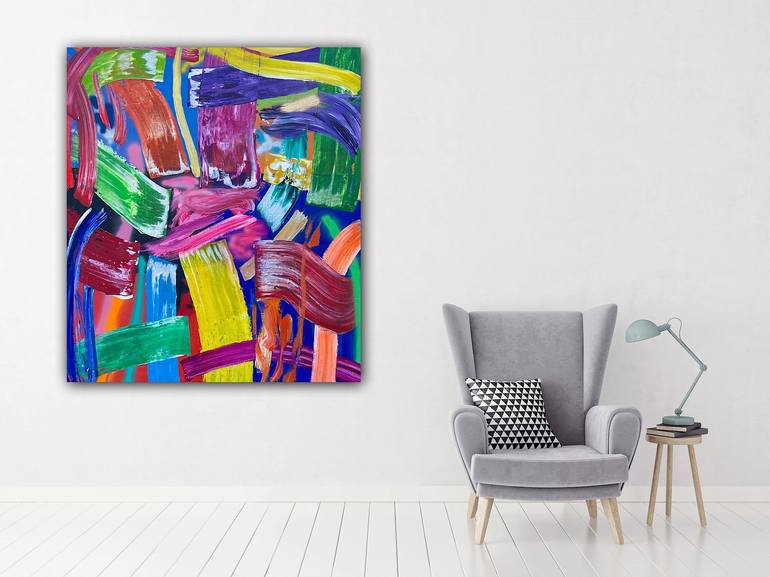 Original Abstract Expressionism Abstract Painting by Pablo Contrisciani