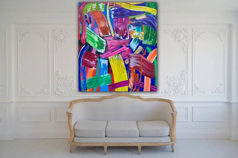 Original Abstract Expressionism Abstract Painting by Pablo Contrisciani