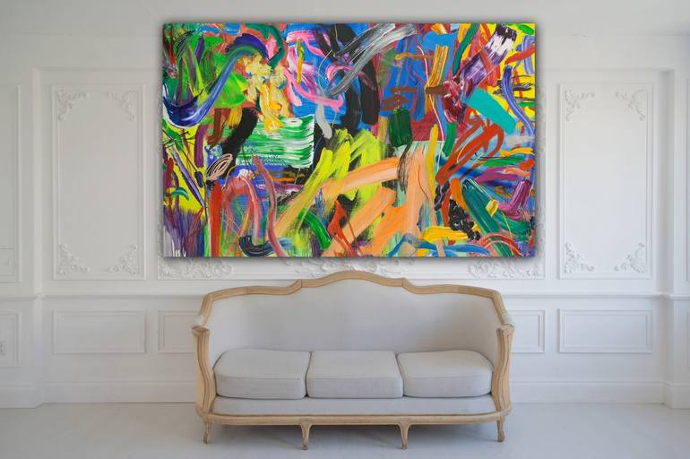 Original Abstract Expressionism Abstract Painting by Pablo Contrisciani