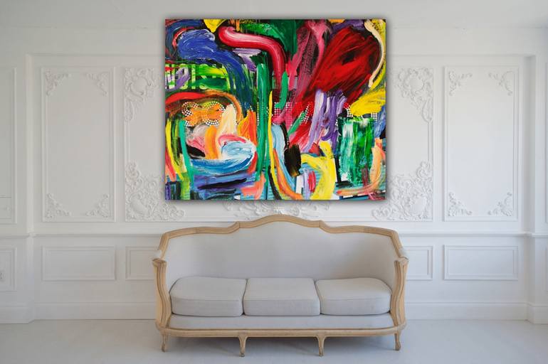 Original Abstract Expressionism Abstract Painting by Pablo Contrisciani