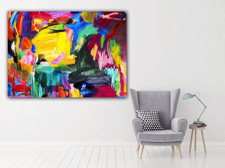 Original Abstract Expressionism Abstract Painting by Pablo Contrisciani