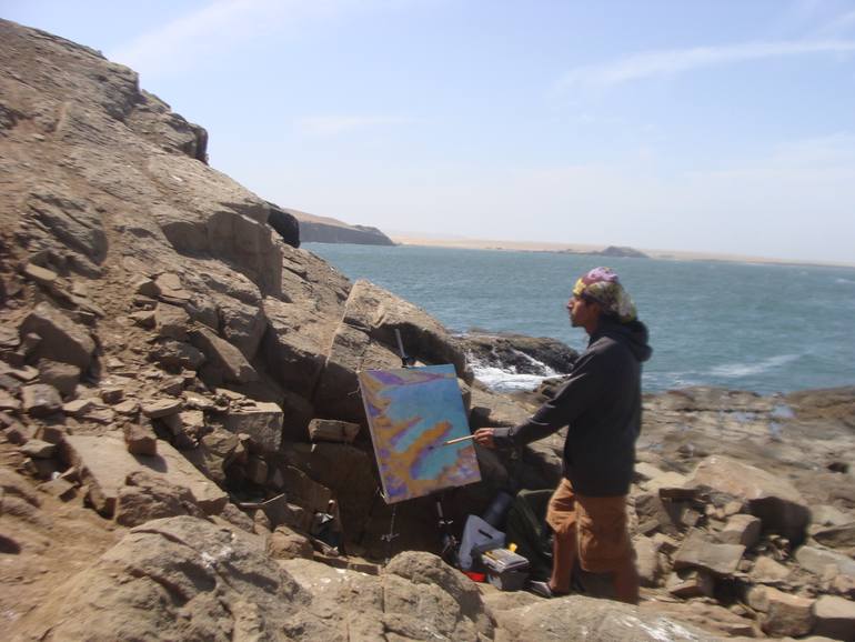Original Figurative Landscape Painting by Aldo Carhuancho Herrera