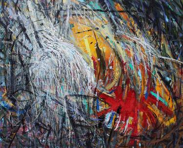 Original Abstract Expressionism Abstract Paintings by Aldo Carhuancho Herrera