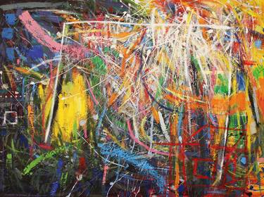 Original Abstract Expressionism Abstract Paintings by Aldo Carhuancho Herrera
