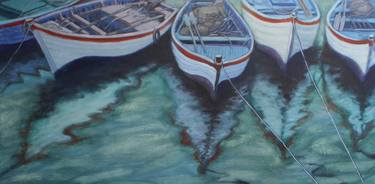 Print of Figurative Boat Paintings by Aldo Carhuancho Herrera