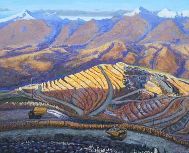 Print of Fine Art Landscape Paintings by Aldo Carhuancho Herrera
