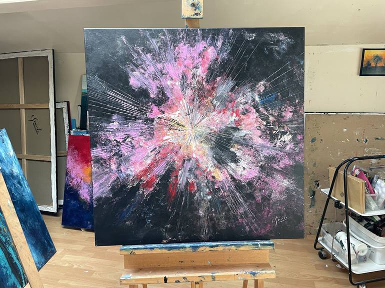 Original Abstract Outer Space Painting by Sophie Gaiardo