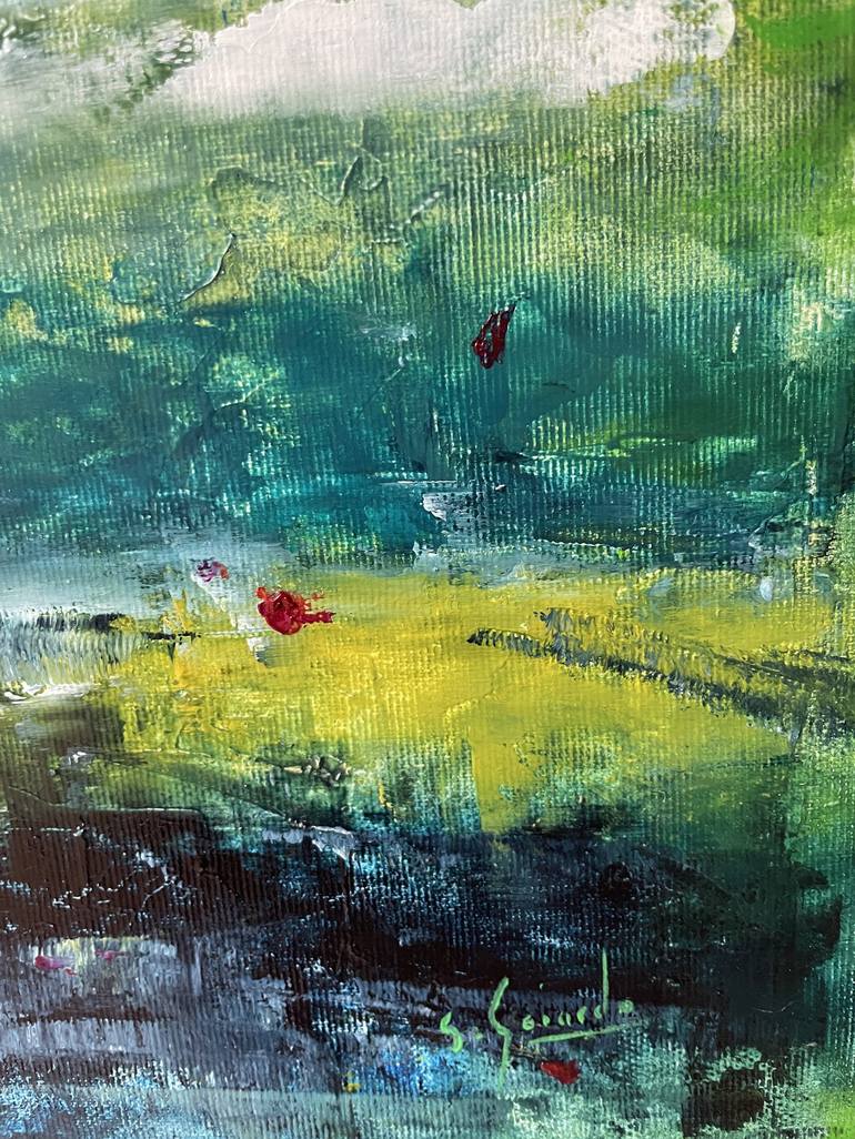 Original Abstract Garden Painting by Sophie Gaiardo