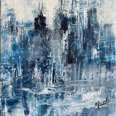 Original Abstract Expressionism Cities Paintings by Sophie Gaiardo