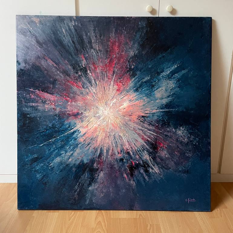 Original Abstract Outer Space Painting by Sophie Gaiardo