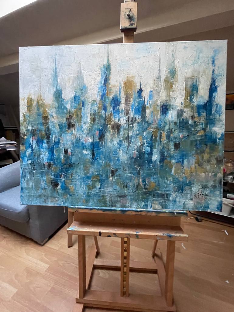 Original Abstract Cities Painting by Sophie Gaiardo