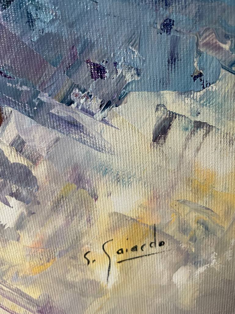 Original Abstract Outer Space Painting by Sophie Gaiardo