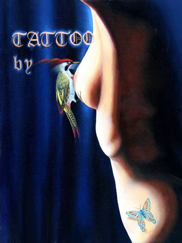 Tattoo by- ORIGINAL Oil Painting by Miki Karni thumb
