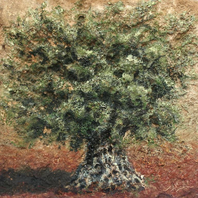 The Ancient Olive Tree Painting By Miki Karni Saatchi Art