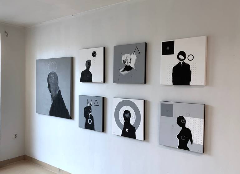 Original Abstract People Painting by Joa Korhonen