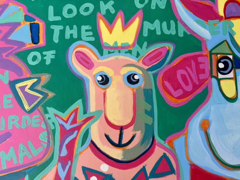 Original Pop Art Animal Painting by Fredi Gertsch