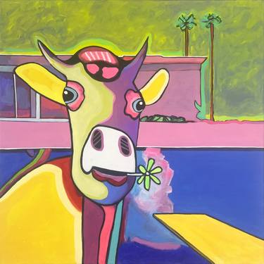 Original Pop Art Animal Paintings by Fredi Gertsch