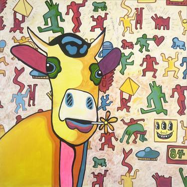 Original Pop Art Animal Paintings by Fredi Gertsch