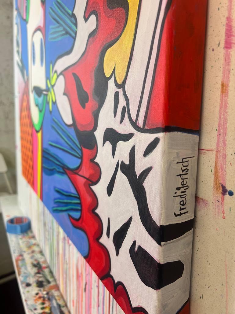 Original Pop Art Animal Painting by Fredi Gertsch