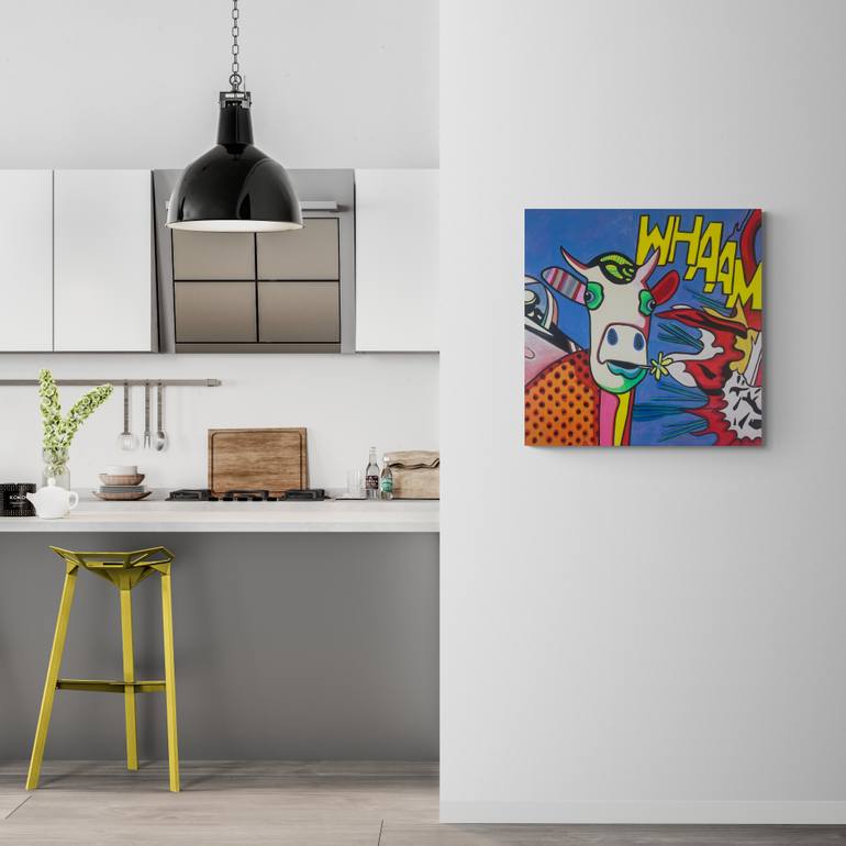 Original Pop Art Animal Painting by Fredi Gertsch