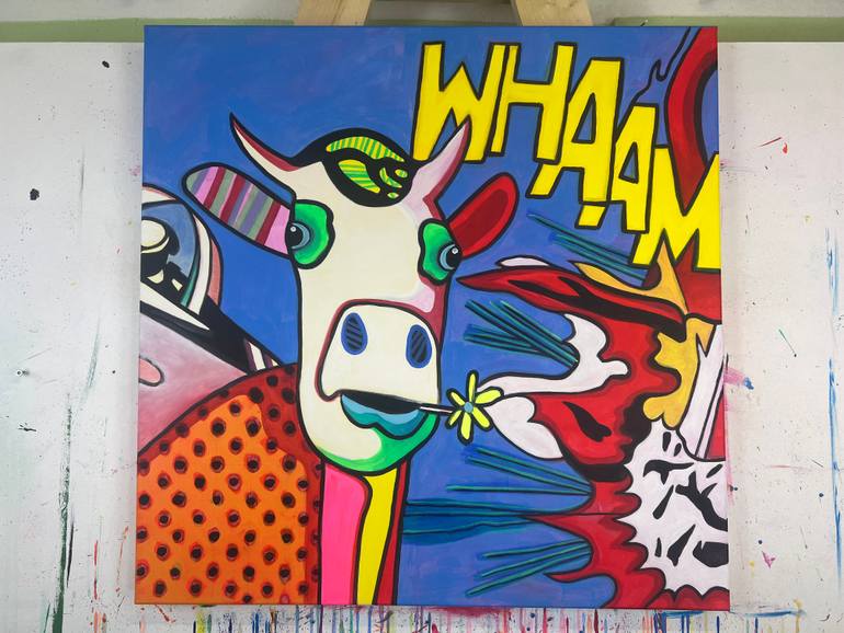 Original Pop Art Animal Painting by Fredi Gertsch