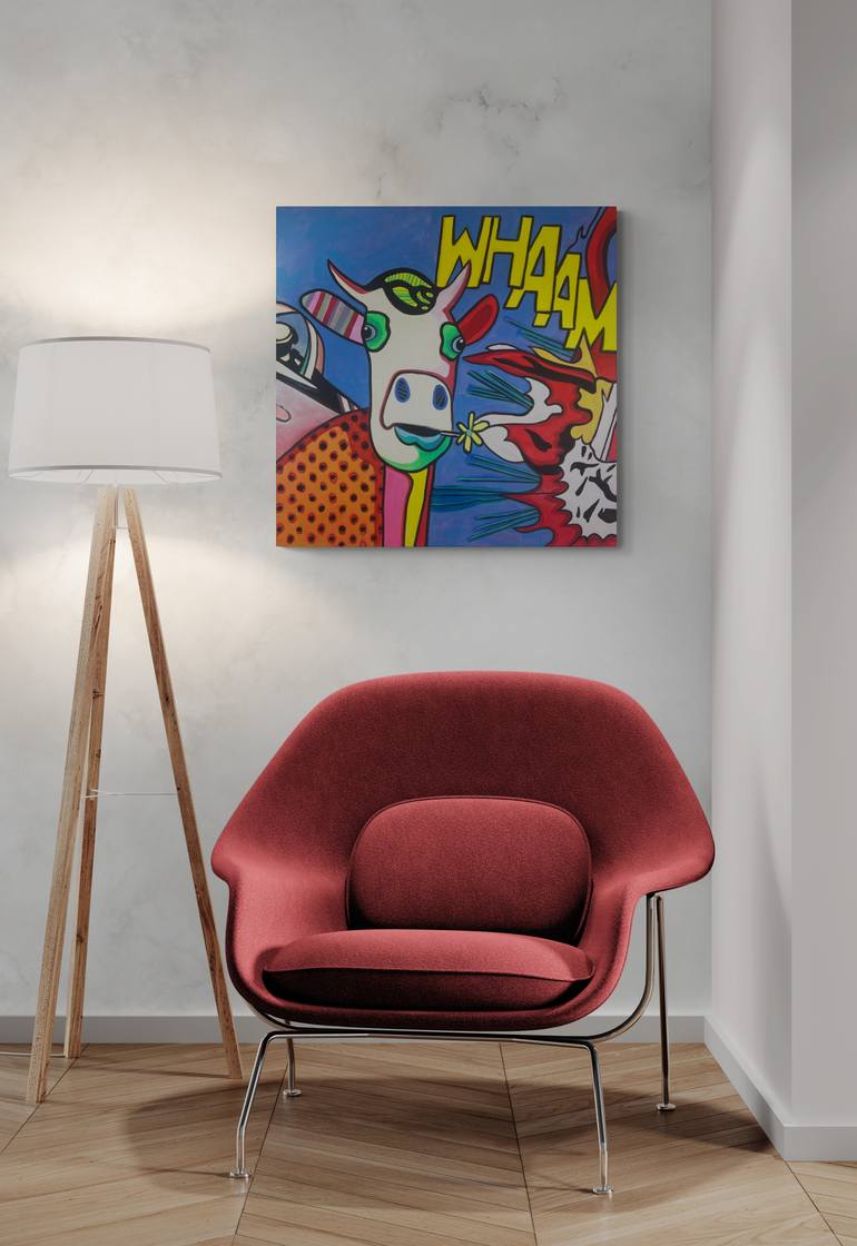 Original Pop Art Animal Painting by Fredi Gertsch