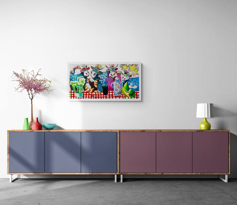Original Pop Art Animal Painting by Fredi Gertsch