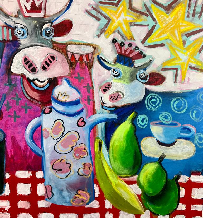 Original Pop Art Animal Painting by Fredi Gertsch