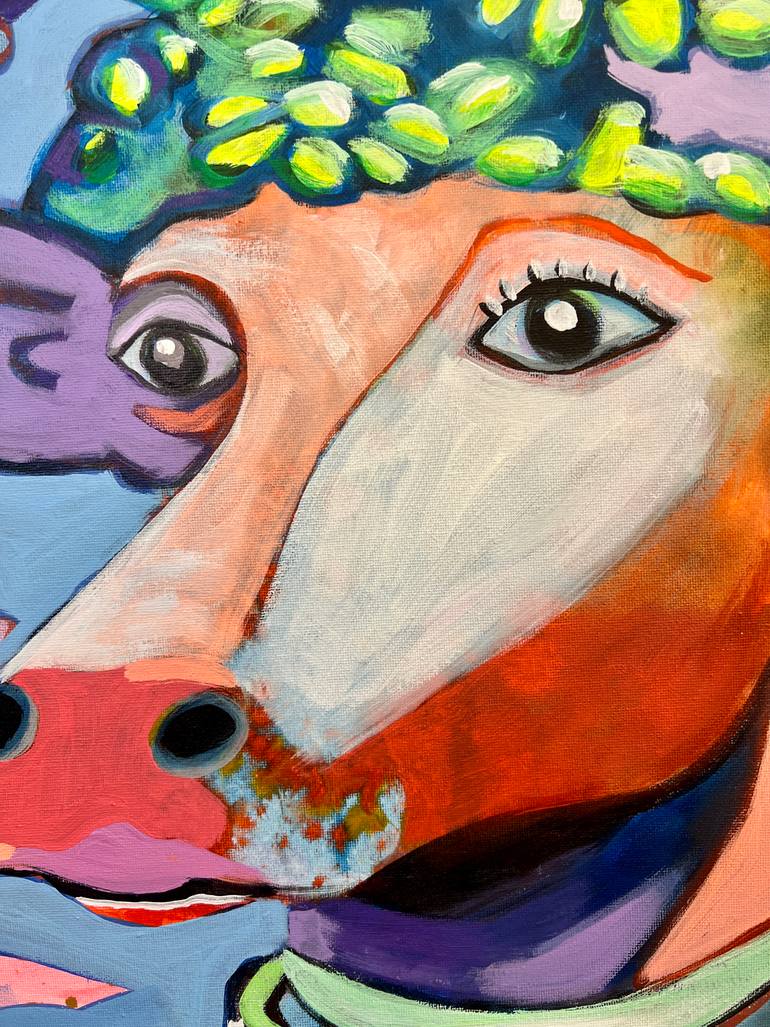 Original Abstract Expressionism Animal Painting by Fredi Gertsch