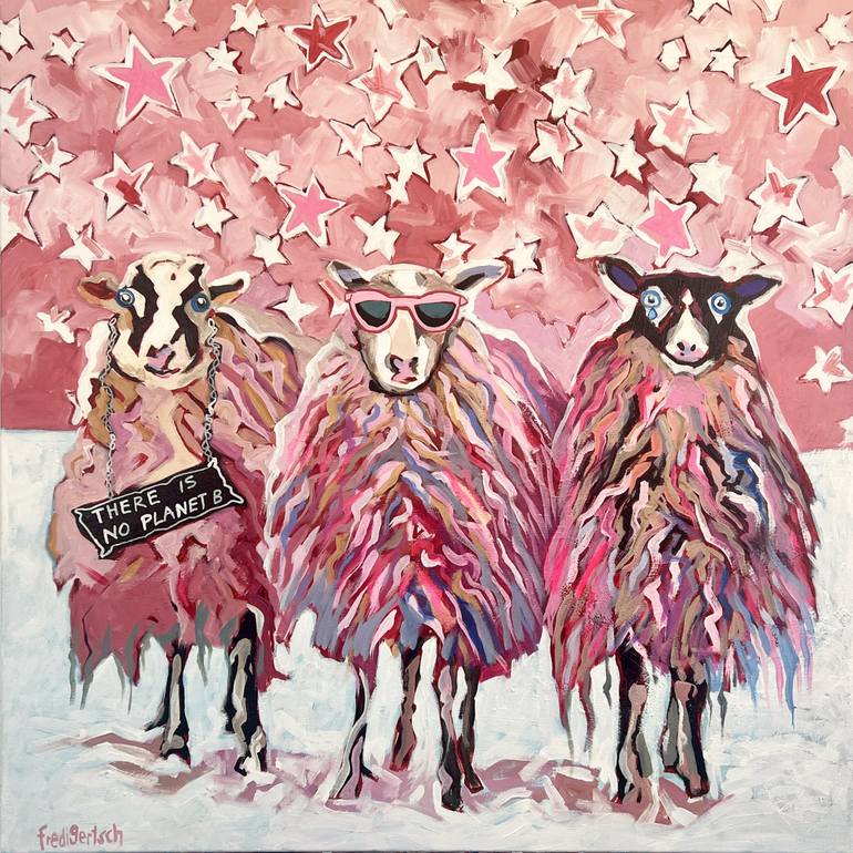 Original Abstract Expressionism Animal Paintings by Fredi Gertsch