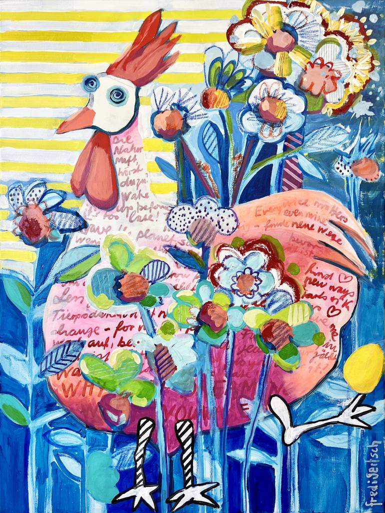 Original Abstract Expressionism Animal Paintings by Fredi Gertsch