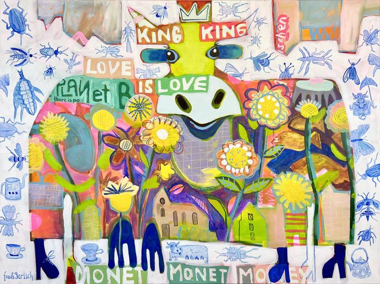 Original Abstract Expressionism Animal Paintings by Fredi Gertsch