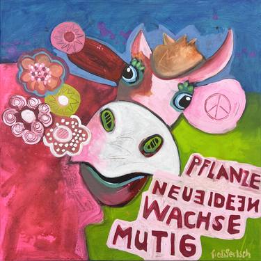 Original Abstract Expressionism Animal Painting by Fredi Gertsch