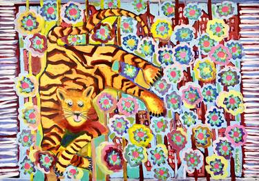 Original Abstract Expressionism Animal Painting by Fredi Gertsch