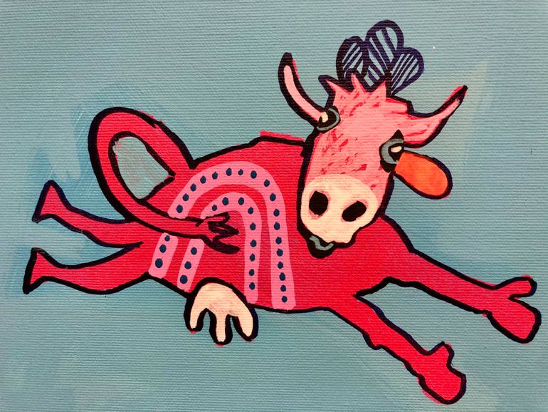 Original Abstract Expressionism Abstract Painting by Fredi Gertsch