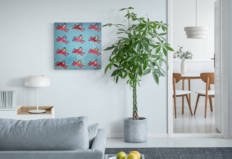 Original Abstract Expressionism Abstract Painting by Fredi Gertsch