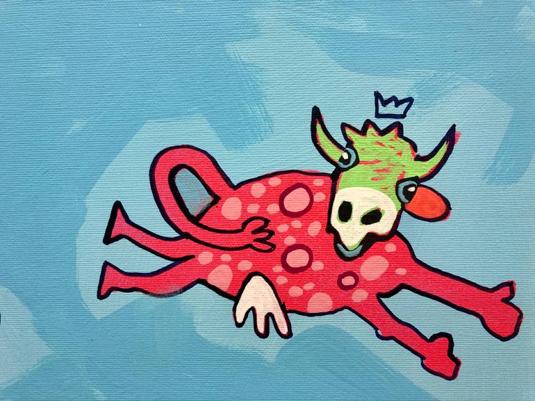 Original Abstract Expressionism Abstract Painting by Fredi Gertsch